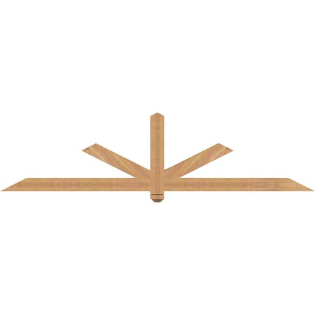 Ekena Millwork Kennewick Timber Gable Bracket, Western Red Cedar, 84"W x 21"H x 3 1/2"D x 3 1/2"F, 6/12 Pitch GBW084X21X0404KEN00SWR